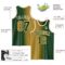 Custom Green Old Gold-Cream Authentic Gradient Fashion Basketball Jersey