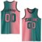 Custom Teal Medium Pink-Black Authentic Gradient Fashion Basketball Jersey