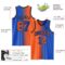 Custom Thunder Blue Orange-Black Authentic Gradient Fashion Basketball Jersey