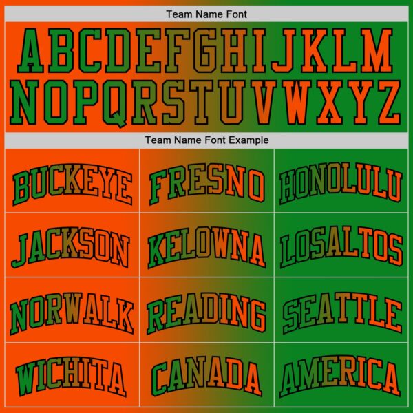 Custom Grass Green Orange-Black Authentic Gradient Fashion Basketball Jersey