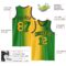 Custom Grass Green Gold-Black Authentic Gradient Fashion Basketball Jersey