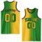 Custom Grass Green Gold-Black Authentic Gradient Fashion Basketball Jersey