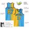 Custom Sky Blue Gold-Black Authentic Gradient Fashion Basketball Jersey