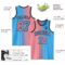Custom Sky Blue Medium Pink-Black Authentic Gradient Fashion Basketball Jersey