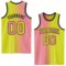 Custom Neon Yellow Medium Pink-Black Authentic Gradient Fashion Basketball Jersey