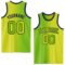 Custom Neon Yellow Neon Green-Navy Authentic Gradient Fashion Basketball Jersey