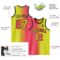 Custom Neon Yellow Neon Pink-Black Authentic Gradient Fashion Basketball Jersey