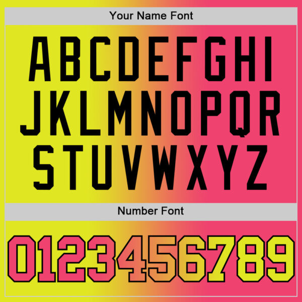 Custom Neon Yellow Neon Pink-Black Authentic Gradient Fashion Basketball Jersey