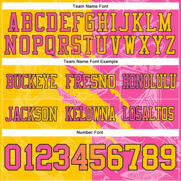 Custom Yellow Pink-Black Authentic Gradient Fashion Scratch Football Jersey