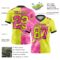 Gradient0683-2 Custom Neon Yellow Pink-Black Authentic Gradient Fashion Scratch Football Jersey
