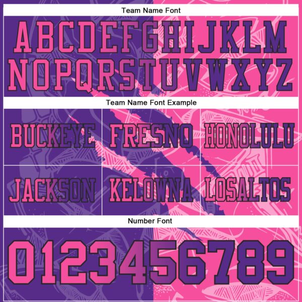 Custom Purple Pink-Black Authentic Gradient Fashion Scratch Football Jersey