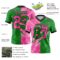 Gradient0686-2 Custom Grass Green Pink-Black Authentic Gradient Fashion Scratch Football Jersey