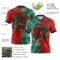 Gradient0692-2 Custom Red Kelly Green-Black Authentic Gradient Fashion Scratch Football Jersey