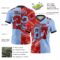 Gradient0693-2 Custom Light Blue Red-Black Authentic Gradient Fashion Scratch Football Jersey
