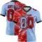 Gradient0693 Custom Light Blue Red-Black Authentic Gradient Fashion Scratch Football Jersey