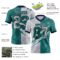 Gradient0704-2 Custom Teal Gray-Navy Authentic Gradient Fashion Scratch Football Jersey