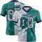 Gradient0704 Custom Teal Gray-Navy Authentic Gradient Fashion Scratch Football Jersey