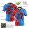 Gradient0707-2 Custom Powder Blue Red-Navy Authentic Gradient Fashion Scratch Football Jersey