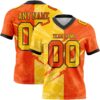 Custom Orange Yellow-Black Authentic Gradient Fashion Scratch Football Jersey