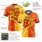 Gradient0710-2 Custom Orange Yellow-Black Authentic Gradient Fashion Scratch Football Jersey
