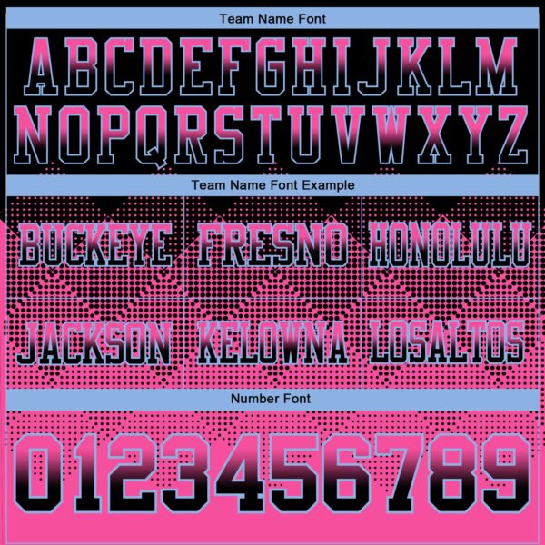 Custom Black Pink-Light Blue Authentic Gradient Square Shape Flag Football Jersey