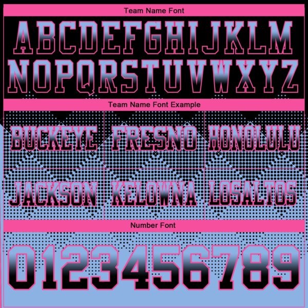 Custom Black Light Blue-Pink Authentic Gradient Square Shape Flag Football Jersey