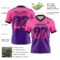 Gradient0752-2 Custom Pink Purple-Black Authentic Gradient Square Shape Flag Football Jersey