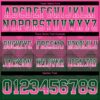 Custom Pink Green-White Authentic Gradient Square Shape Flag Football Jersey