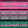 Custom Pink Kelly Green-White Authentic Gradient Square Shape Flag Football Jersey
