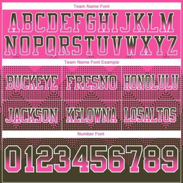 Custom Pink Olive-White Authentic Gradient Square Shape Flag Football Jersey