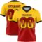 Gradient0784 Custom Yellow Red-Black Authentic Gradient Square Shape Flag Football Jersey