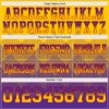 Custom Yellow Purple-Red Authentic Gradient Square Shape Flag Football Jersey