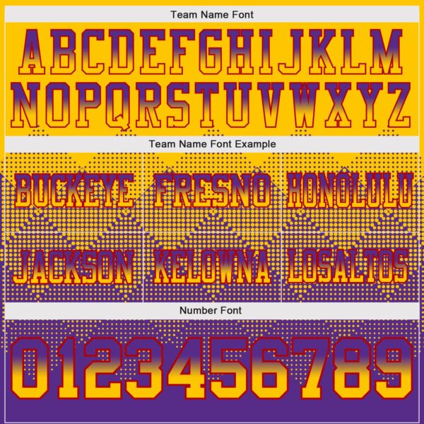 Custom Yellow Purple-Red Authentic Gradient Square Shape Flag Football Jersey