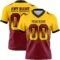 Gradient0789 Custom Yellow Crimson-Black Authentic Gradient Square Shape Flag Football Jersey
