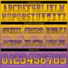 Custom Yellow Medium Purple-Black Authentic Gradient Square Shape Flag Football Jersey