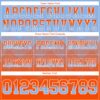 Custom Light Blue Orange-White Authentic Gradient Square Shape Flag Football Jersey