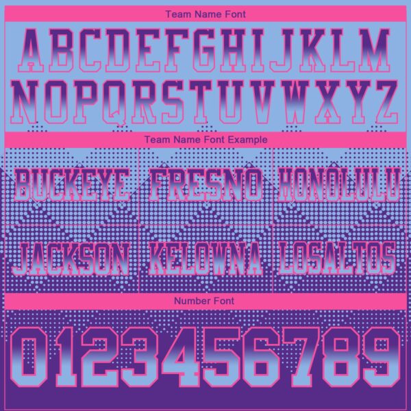 Custom Light Blue Purple-Pink Authentic Gradient Square Shape Flag Football Jersey