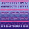 Custom Light Blue Dark Purple-Pink Authentic Gradient Square Shape Flag Football Jersey