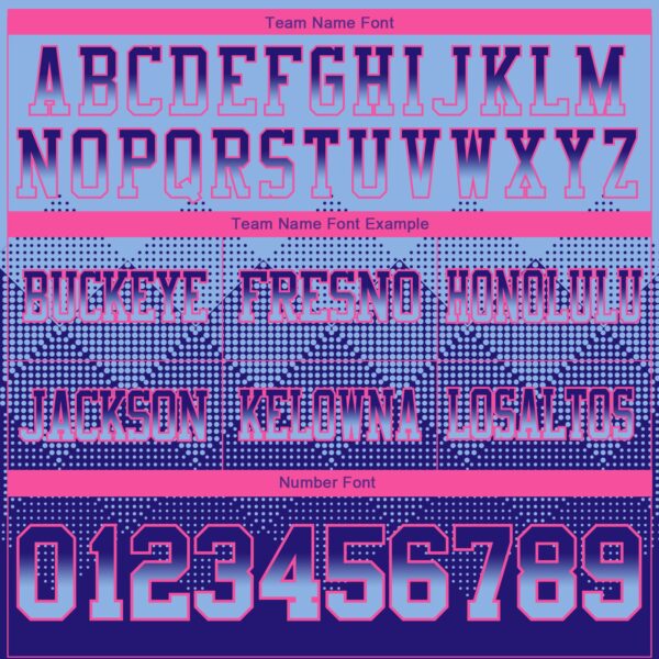 Custom Light Blue Dark Purple-Pink Authentic Gradient Square Shape Flag Football Jersey