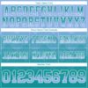 Custom Light Blue Teal-White Authentic Gradient Square Shape Flag Football Jersey