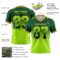 Custom Green Neon Green-Old Gold Authentic Gradient Square Shape Flag Football Jersey