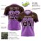 Gradient0823-2 Custom Brown Medium Purple-White Authentic Gradient Square Shape Flag Football Jersey