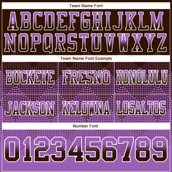 Custom Brown Medium Purple-White Authentic Gradient Square Shape Flag Football Jersey