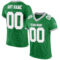 GrassGreen0003 Custom Grass Green White-Gray Mesh Authentic Football Jersey