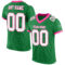 GrassGreen0005 Custom Grass Green White-Pink Mesh Authentic Football Jersey