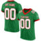 GrassGreen0006 Custom Grass Green White-Red Mesh Authentic Football Jersey