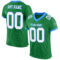 GrassGreen0007 Custom Grass Green White-Powder Blue Mesh Authentic Football Jersey