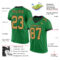 GrassGreen0009-1 Custom Grass Green Old Gold-Black Mesh Authentic Football Jersey