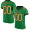 GrassGreen0009 Custom Grass Green Old Gold-Black Mesh Authentic Football Jersey