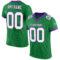 GrassGreen0011 Custom Grass Green White-Purple Mesh Authentic Football Jersey